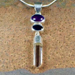 [DEMO PRODUCT] Handmade Sapphire Amethyst Quartz Pendant