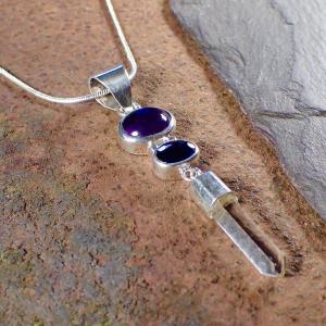 [DEMO PRODUCT] Handmade Sapphire Amethyst Quartz Pendant